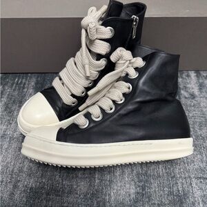 Black and White High-Top Women's Sneakers
